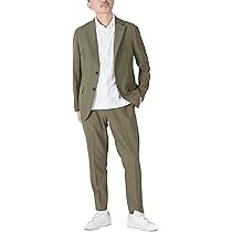 Amazon.co.jp: [NEVEREND] セットアップ メンズ 夏 スーツ 薄手